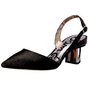 Sam Edelman black heel carol woven heel straps size 7.5